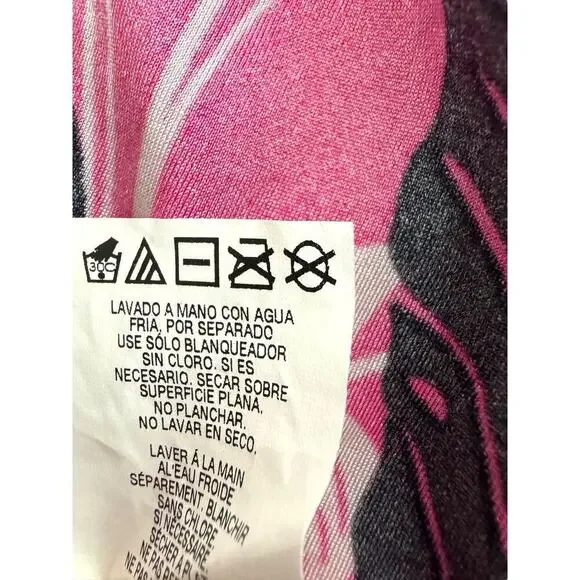 Speedo One Piece Swimsuit Size 12 Pink Tropical Print Racerback - Picture 8 of 12